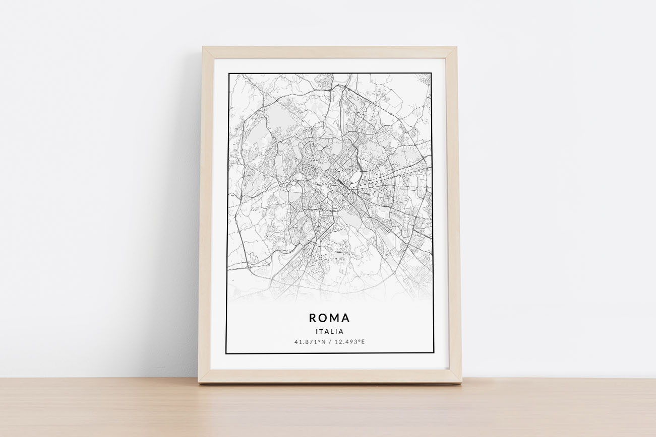 Poster della mappa della città