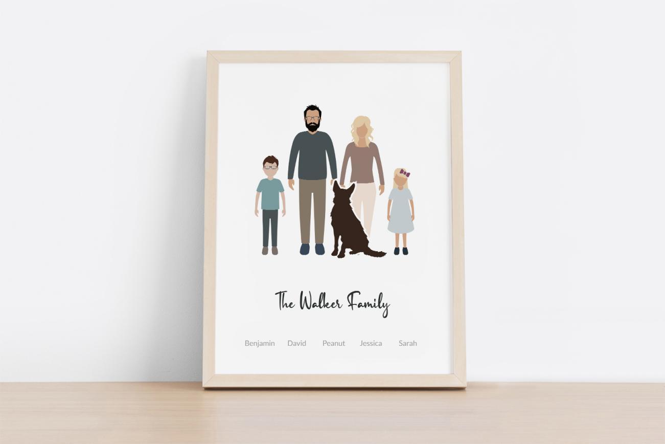 Family portrait poster