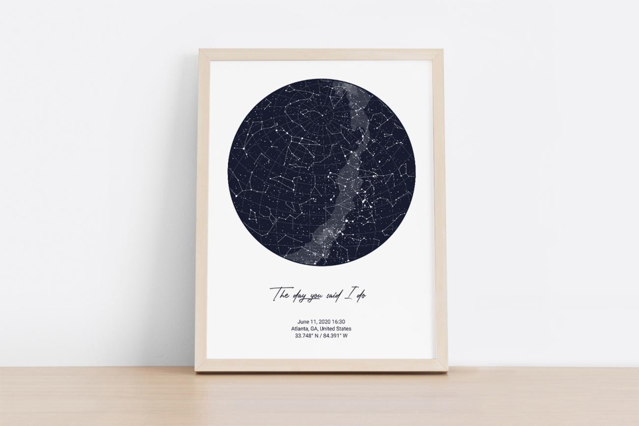 Star map poster