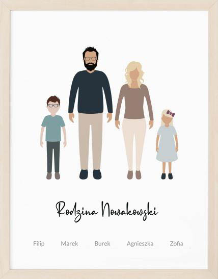 Plakat portret rodzinny