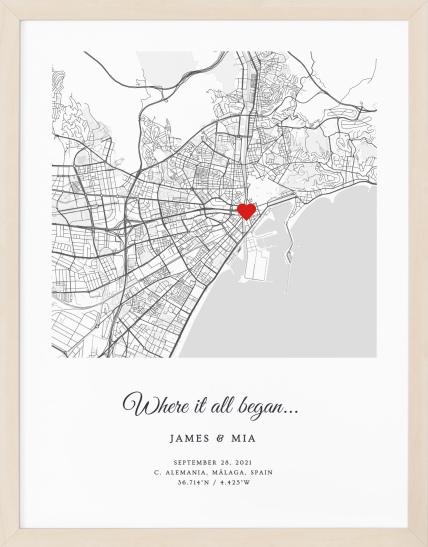 Where we met map poster