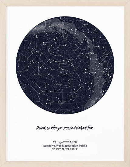Plakat mapa gwiazd