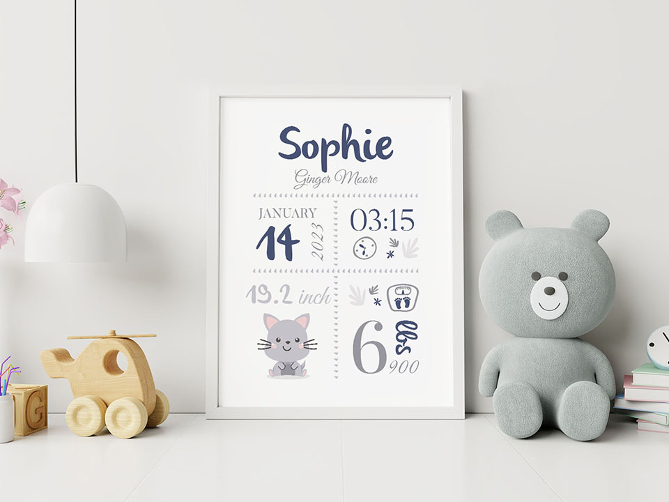 Exemple d'affiche de naissance 10