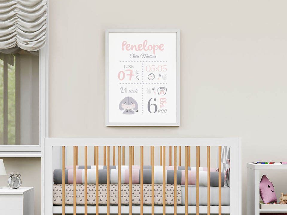 Exemple d'affiche de naissance 4