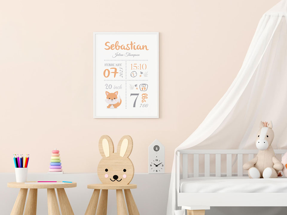 Exemple d'affiche de naissance 5