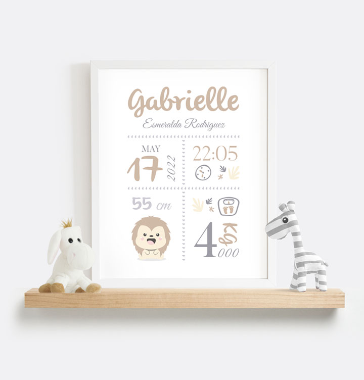 "Gabrielle" Birth Poster