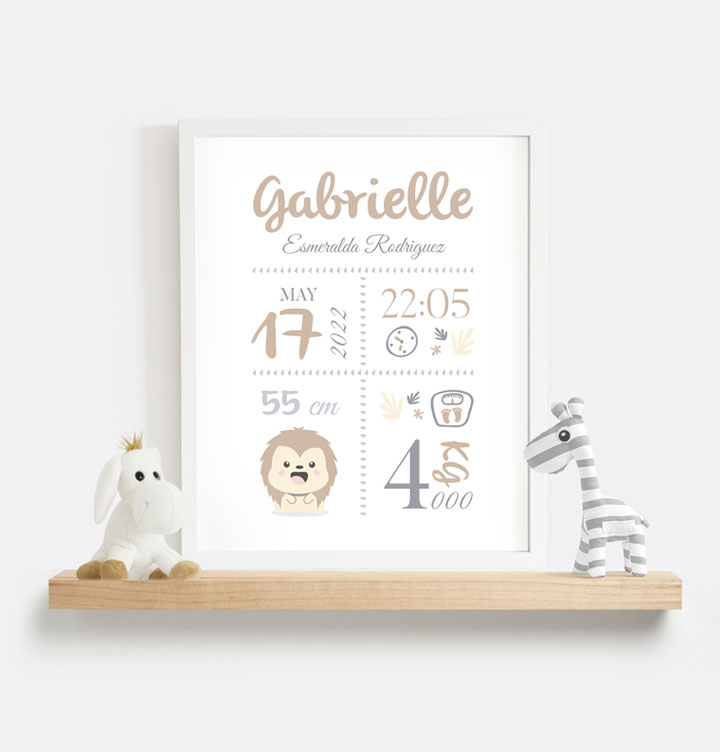 "Gabrielle" Geburtsposter