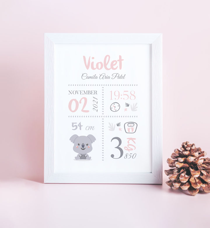 "Violet" Birth Poster