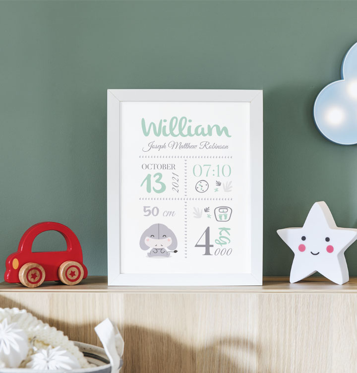 Plakat urodzenia "William"