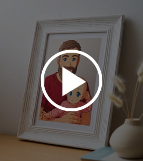 Video of our cartoon portrait