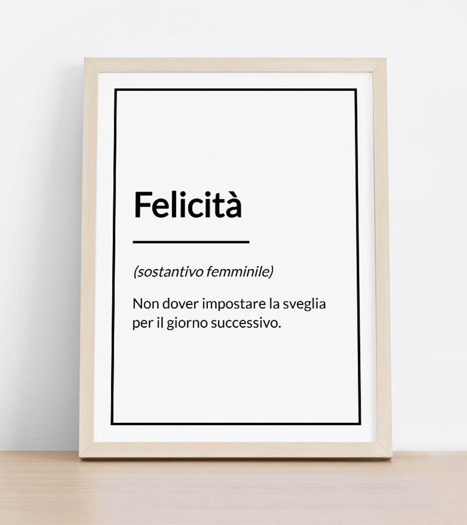 Definizione di felicità