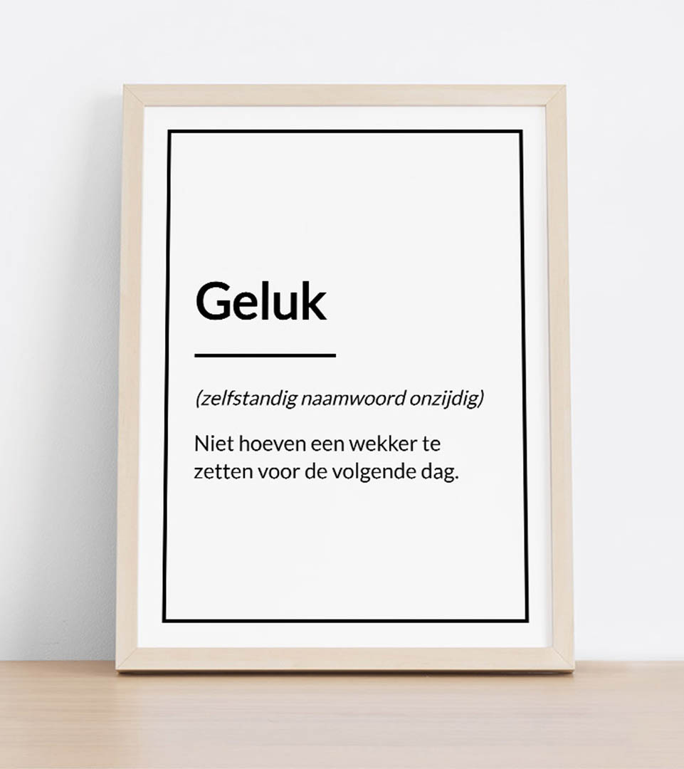 Definitie van Geluk