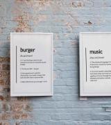 Definitions of burger & music