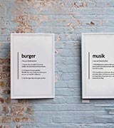 Definitioner av burgare & musik