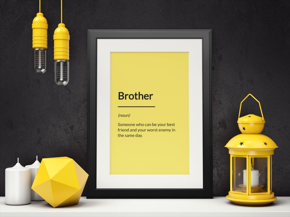 Plakat z definicją "Brat"