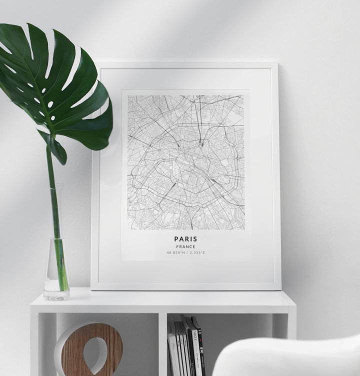 "Paris" Kaart Print