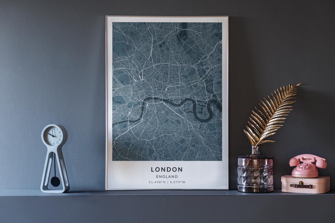 "London" Karta Poster