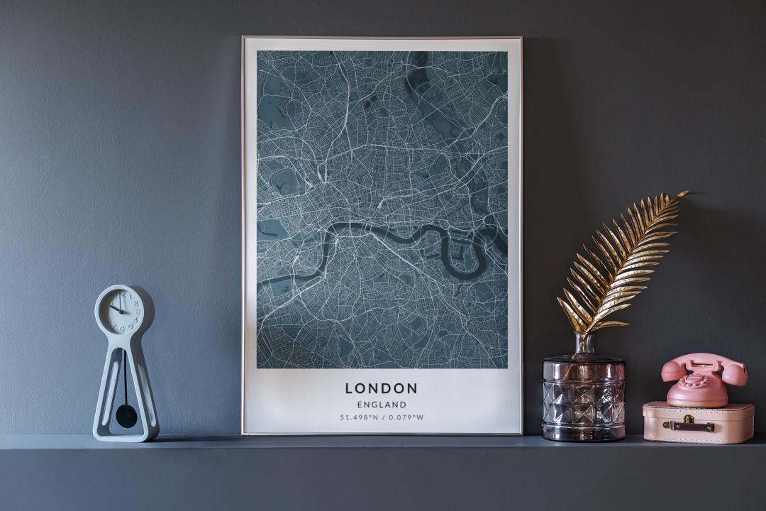 "London" Map Print