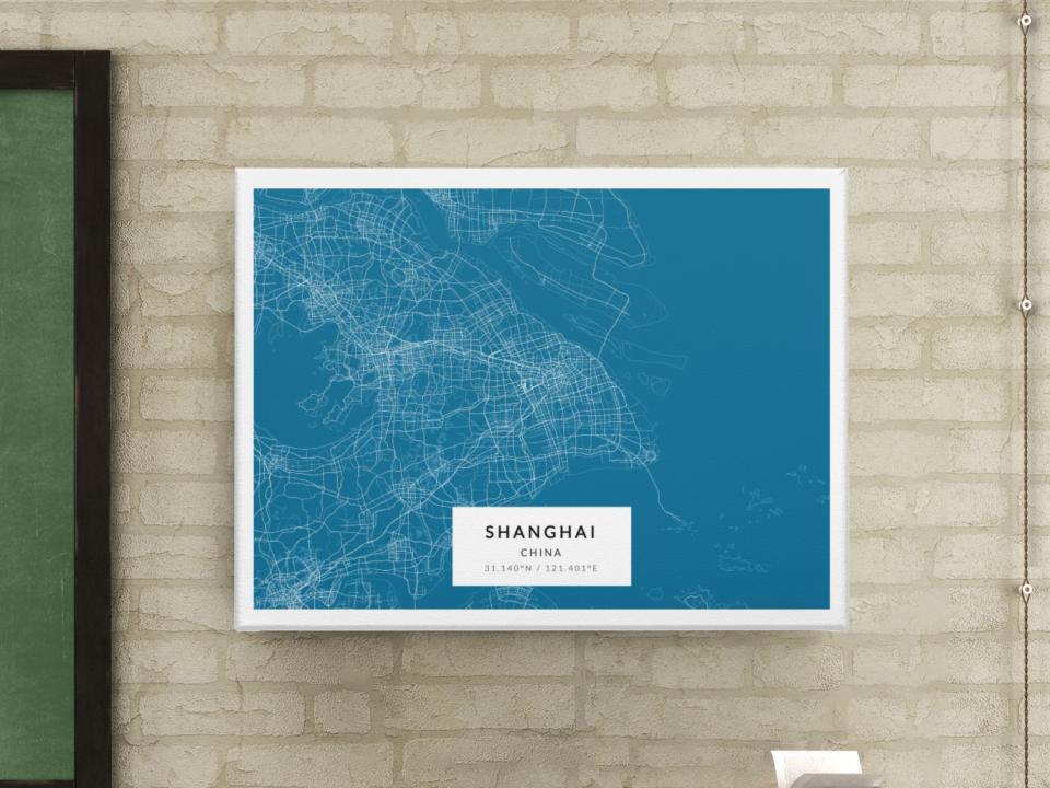 "Shanghai" Kaart Print