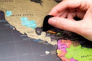 Carte du monde à gratter