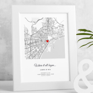 Personalized where we met map