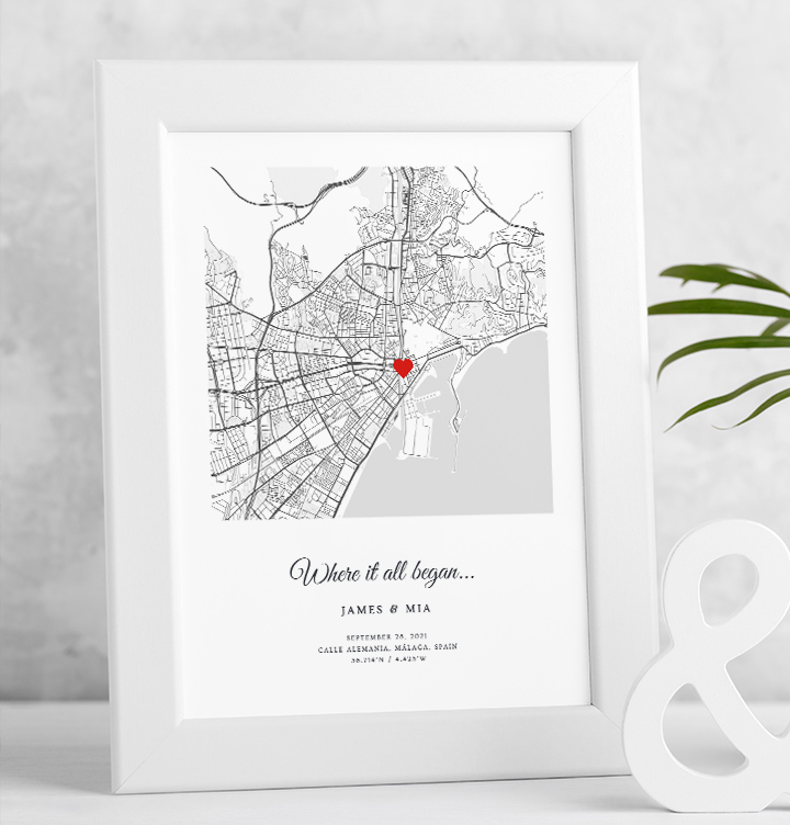 Custom Our First Date Star Map Gifts Print, Special Date Anniversary Gift,  First Date Gifts With Photo