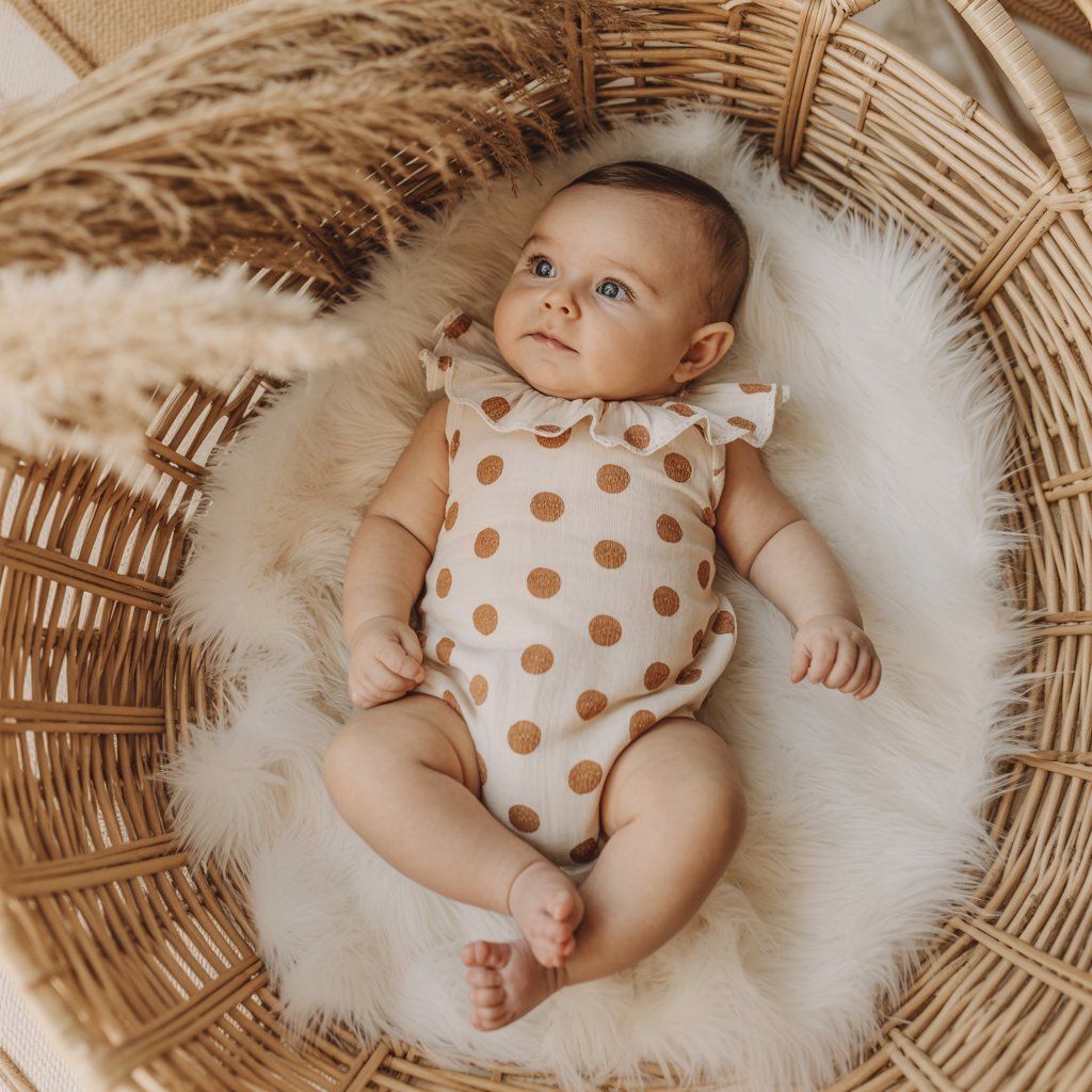Un bébé dans un panier