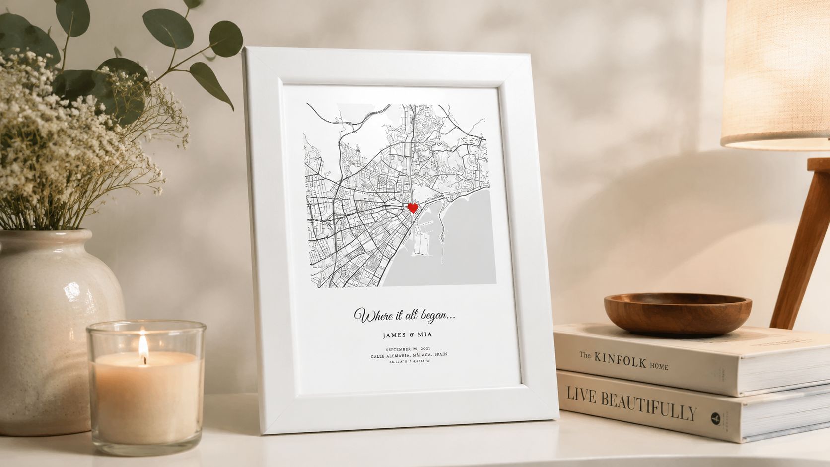 Personalized where we met map