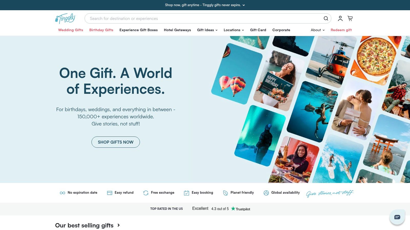 2. Tinggly Experience Gift Box