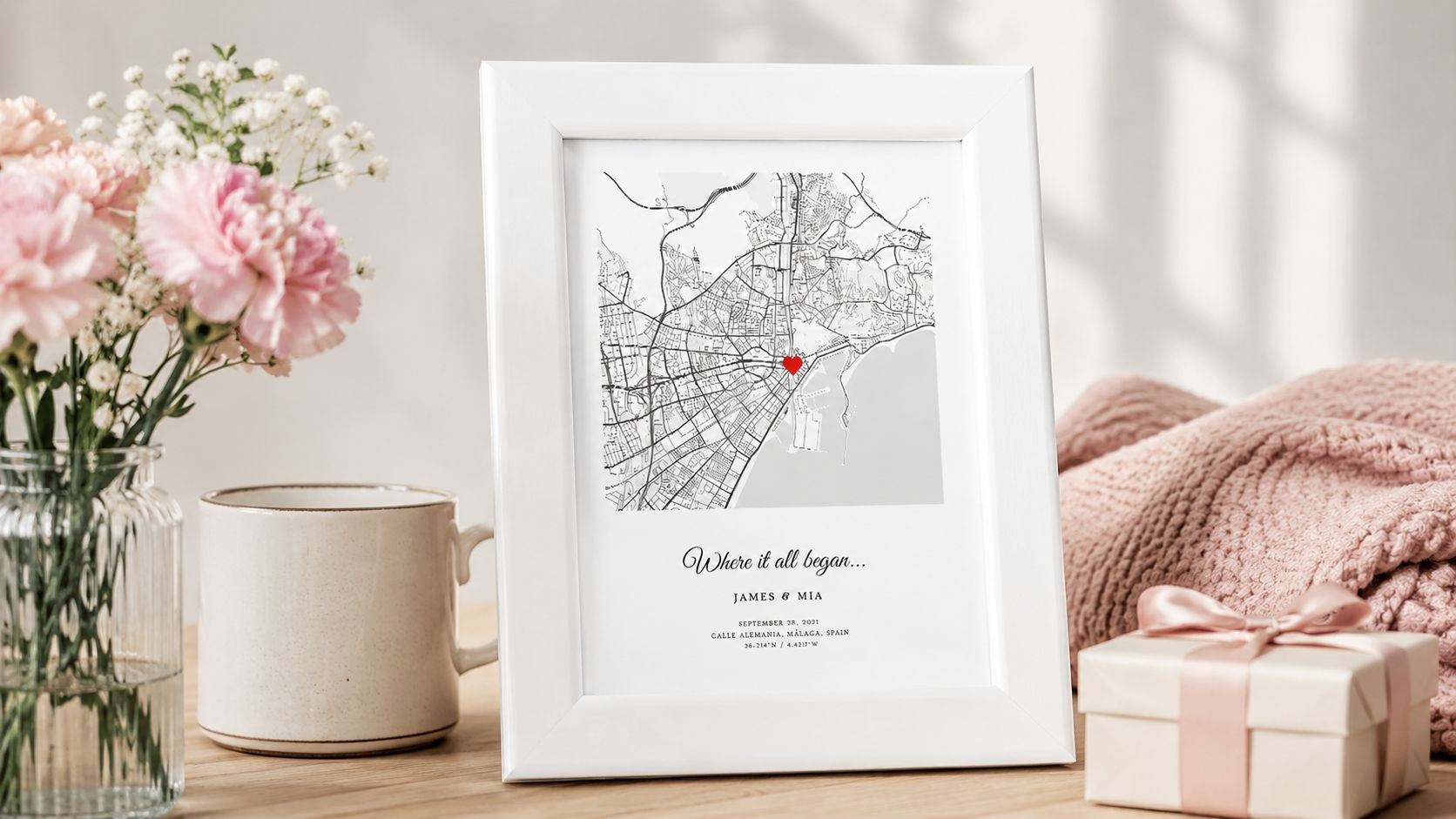 Personalized where we met map